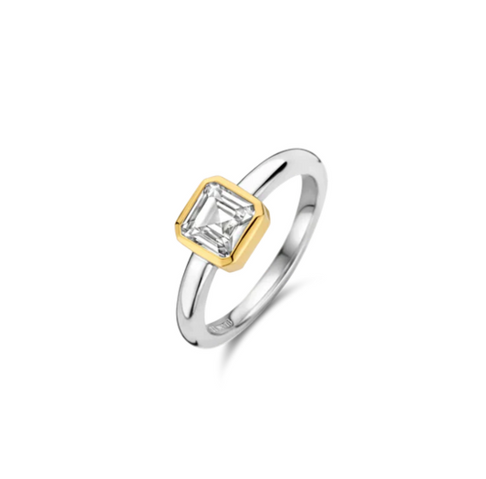 Anello con zircone quadrato Ti Sento - Milano
