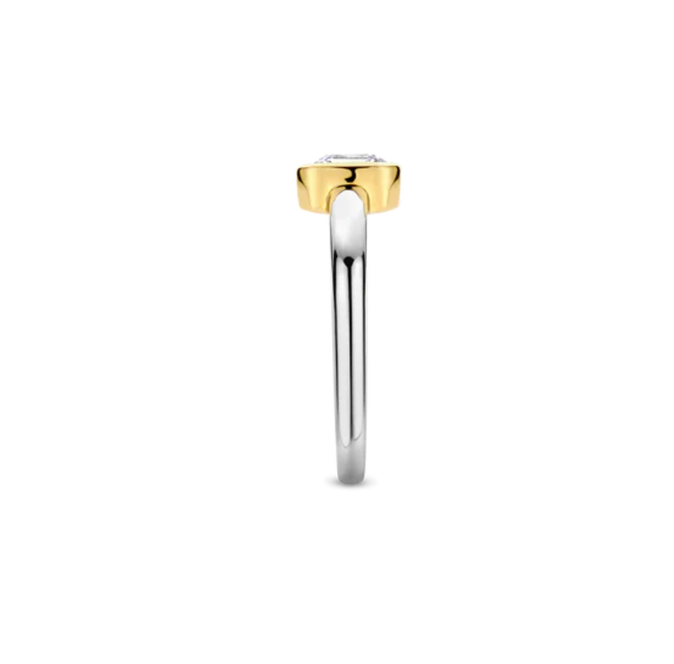 Anello con zircone quadrato Ti Sento - Milano