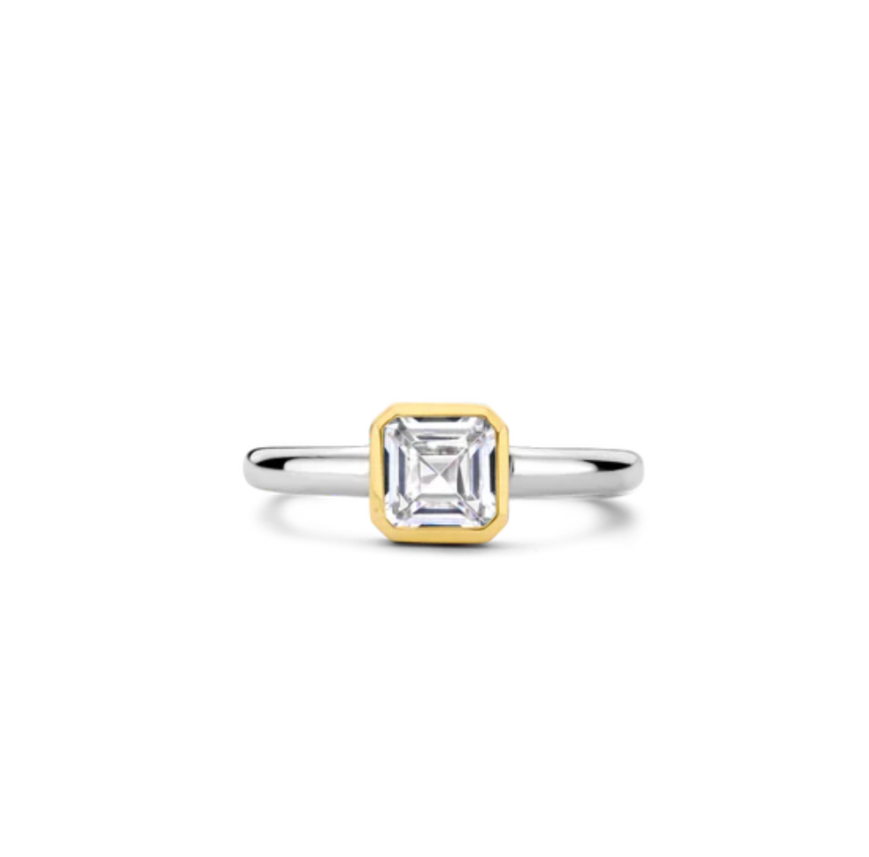 Anello con zircone quadrato Ti Sento - Milano