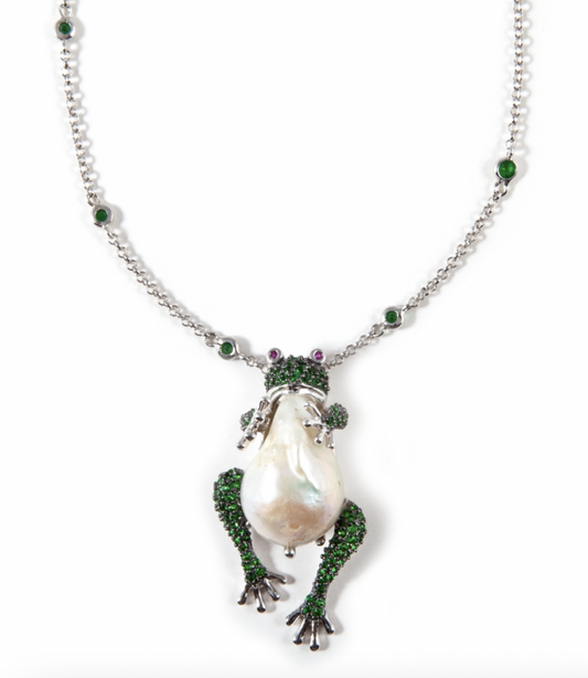 Frog and baroque pearl pendant – Latest Edition