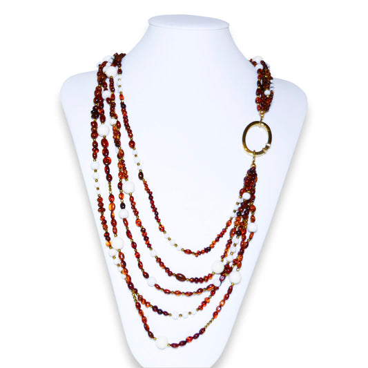 Handcrafted amber necklace