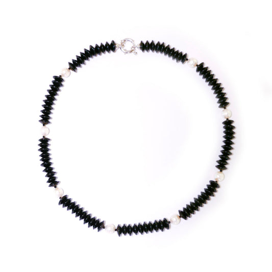 Collier artisanal en onyx et perles naturelles 